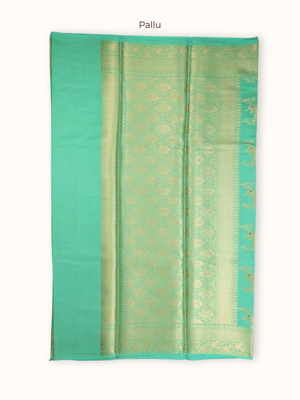 Turquoise Chiniya Silk Banarasi Saree with Meenakari Work