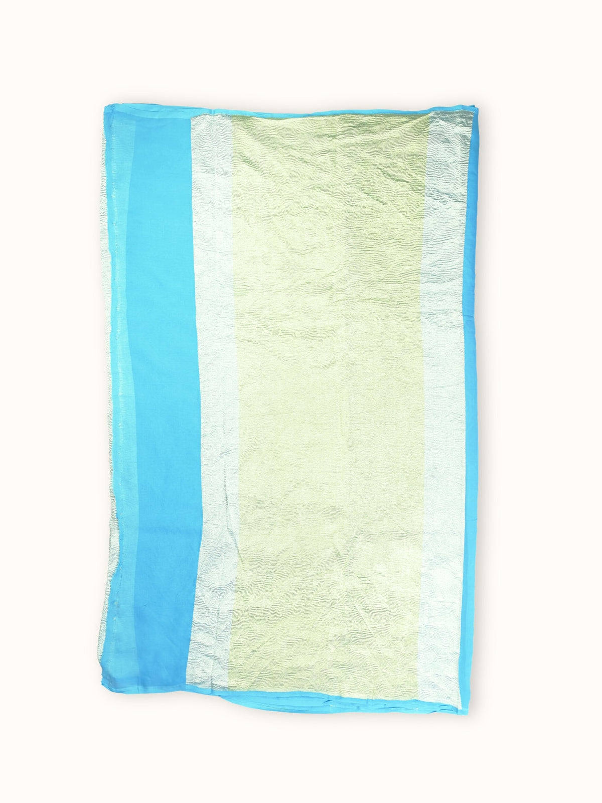 Sky Blue Khaddi Georgette Handloom Saree with Zari Waves, blouse piece and border